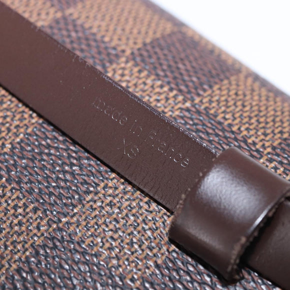 LOUIS VUITTON Damier Ebene Pochette Florentine Waist Bag N51856 LV Auth LN147V