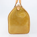 LOUIS VUITTON Monogram Vernis Mercer Boston Bag Beige M91000 LV Auth LN153-3