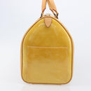 LOUIS VUITTON Monogram Vernis Mercer Boston Bag Beige M91000 LV Auth LN153-4