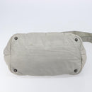 PRADA Nappa Bomber Hand Bag Leather 2way Gray Auth LN154-13