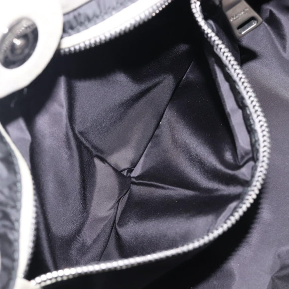 PRADA Nappa Bomber Hand Bag Leather 2way Gray Auth LN154