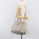 PRADA Nappa Bomber Hand Bag Leather 2way Gray Auth LN154-32