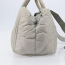 PRADA Nappa Bomber Hand Bag Leather 2way Gray Auth LN154-5