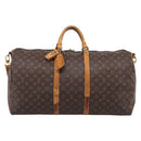 LOUIS VUITTON Monogram Keepall Bandouliere 60 Boston Bag M41412 LV Auth LN156-2