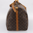 LOUIS VUITTON Monogram Keepall Bandouliere 60 Boston Bag M41412 LV Auth LN156-5