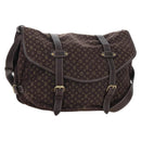 LOUIS VUITTON Monogram Mini Lin Saumur XL Shoulder Bag Ebene M95220 Auth LN158V-1