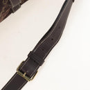 LOUIS VUITTON Monogram Mini Lin Saumur XL Shoulder Bag Ebene M95220 Auth LN158V-10