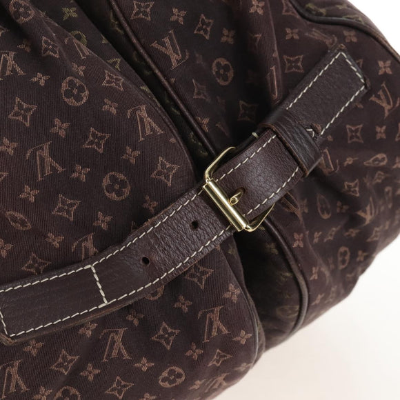 LOUIS VUITTON Monogram Mini Lin Saumur XL Shoulder Bag Ebene M95220 Auth LN158V