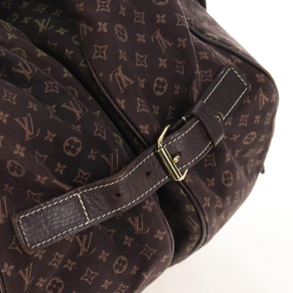 LOUIS VUITTON Monogram Mini Lin Saumur XL Shoulder Bag Ebene M95220 Auth LN158V
