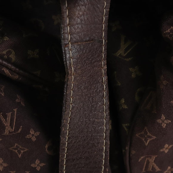 LOUIS VUITTON Monogram Mini Lin Saumur XL Shoulder Bag Ebene M95220 Auth LN158V