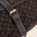 LOUIS VUITTON Monogram Mini Lin Saumur XL Shoulder Bag Ebene M95220 Auth LN158V-23