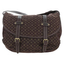 LOUIS VUITTON Monogram Mini Lin Saumur XL Shoulder Bag Ebene M95220 Auth LN158V-3