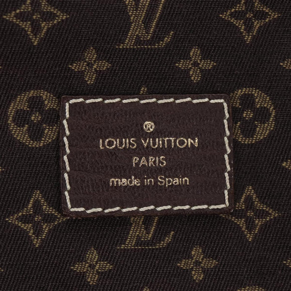LOUIS VUITTON Monogram Mini Lin Saumur XL Shoulder Bag Ebene M95220 Auth LN158V