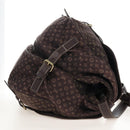 LOUIS VUITTON Monogram Mini Lin Saumur XL Shoulder Bag Ebene M95220 Auth LN158V-5