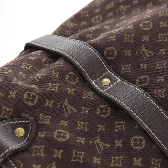 LOUIS VUITTON Monogram Mini Lin Saumur XL Shoulder Bag Ebene M95220 Auth LN158V