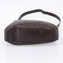 GUCCI Bamboo Shoulder Bag Leather 2way Dark Brown Gold 001 0166 1577 Auth LN160-5