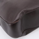 GUCCI Bamboo Shoulder Bag Leather 2way Dark Brown Gold 001 0166 1577 Auth LN160-17