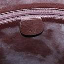 GUCCI Bamboo Shoulder Bag Leather 2way Dark Brown Gold 001 0166 1577 Auth LN160-20