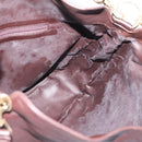GUCCI Bamboo Shoulder Bag Leather 2way Dark Brown Gold 001 0166 1577 Auth LN160-21