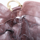 GUCCI Bamboo Shoulder Bag Leather 2way Dark Brown Gold 001 0166 1577 Auth LN160-10