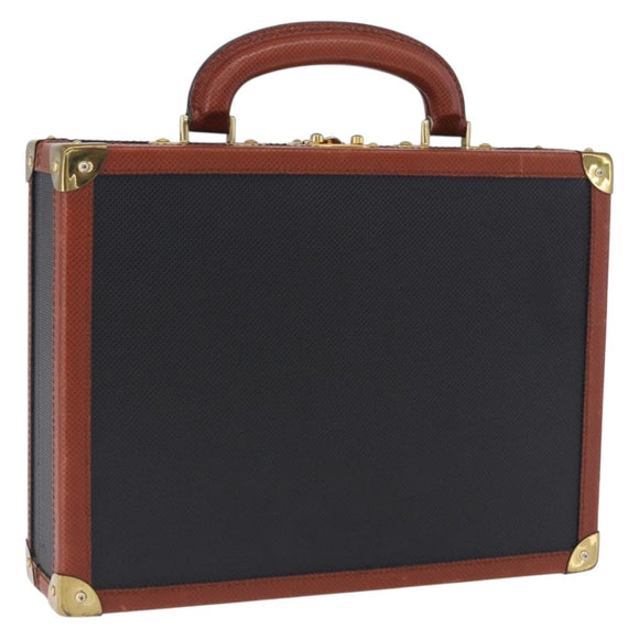 Vivienne Westwood Briefcase PVC Black Gold Auth LN161