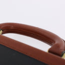 Vivienne Westwood Briefcase PVC Black Gold Auth LN161-16