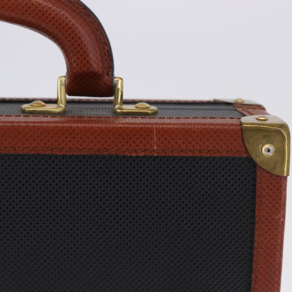 Vivienne Westwood Briefcase PVC Black Gold Auth LN161