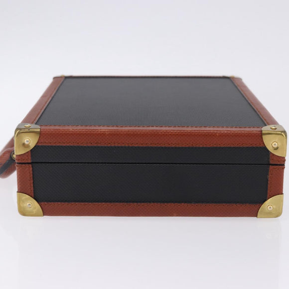 Vivienne Westwood Briefcase PVC Black Gold Auth LN161