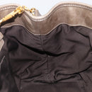 Miu Miu Hand Bag Vitellolux 2way Brown Gold Auth LN167V-22