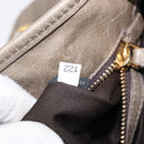 Miu Miu Hand Bag Vitellolux 2way Brown Gold Auth LN167V-12