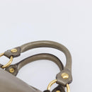 Miu Miu Hand Bag Vitellolux 2way Brown Gold Auth LN167V-14