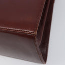 Salvatore Ferragamo Gancini Hand Bag Leather 2way Brown Gold Auth LN168-15