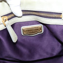 Miu Miu Gathered Hand Bag Leather 2way Gray Gold Auth LN169-18