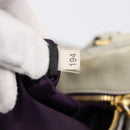 Miu Miu Gathered Hand Bag Leather 2way Gray Gold Auth LN169-27