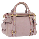 Miu Miu Hand Bag Vitellolux 2way Pink Gold Auth LN171V-1