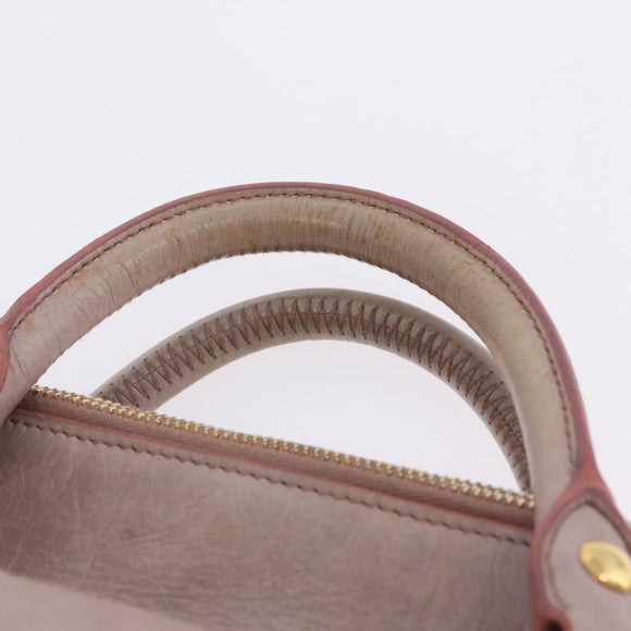 Miu Miu Hand Bag Vitellolux 2way Pink Gold Auth LN171V