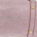 Miu Miu Hand Bag Vitellolux 2way Pink Gold Auth LN171V-9