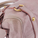 Miu Miu Hand Bag Vitellolux 2way Pink Gold Auth LN171V-23