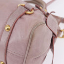Miu Miu Hand Bag Vitellolux 2way Pink Gold Auth LN171V-24