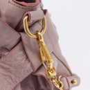 Miu Miu Hand Bag Vitellolux 2way Pink Gold Auth LN171V-27