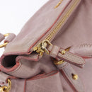 Miu Miu Hand Bag Vitellolux 2way Pink Gold Auth LN171V-29
