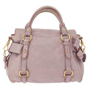 Miu Miu Hand Bag Vitellolux 2way Pink Gold Auth LN171V-4