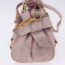 Miu Miu Hand Bag Vitellolux 2way Pink Gold Auth LN171V-5