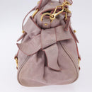 Miu Miu Hand Bag Vitellolux 2way Pink Gold Auth LN171V-7