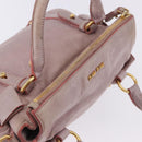 Miu Miu Hand Bag Vitellolux 2way Pink Gold Auth LN171V-14