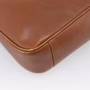 GUCCI Bamboo Shoulder Bag Leather 2way Brown Gold Auth LN172-15