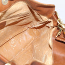 GUCCI Bamboo Shoulder Bag Leather 2way Brown Gold Auth LN172-18