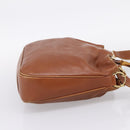 GUCCI Bamboo Shoulder Bag Leather 2way Brown Gold Auth LN172-5