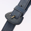 CHANEL Bicolore Waist Bag Leather Blue Gold CC Auth LN173-15