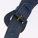 CHANEL Bicolore Waist Bag Leather Blue Gold CC Auth LN173-16
